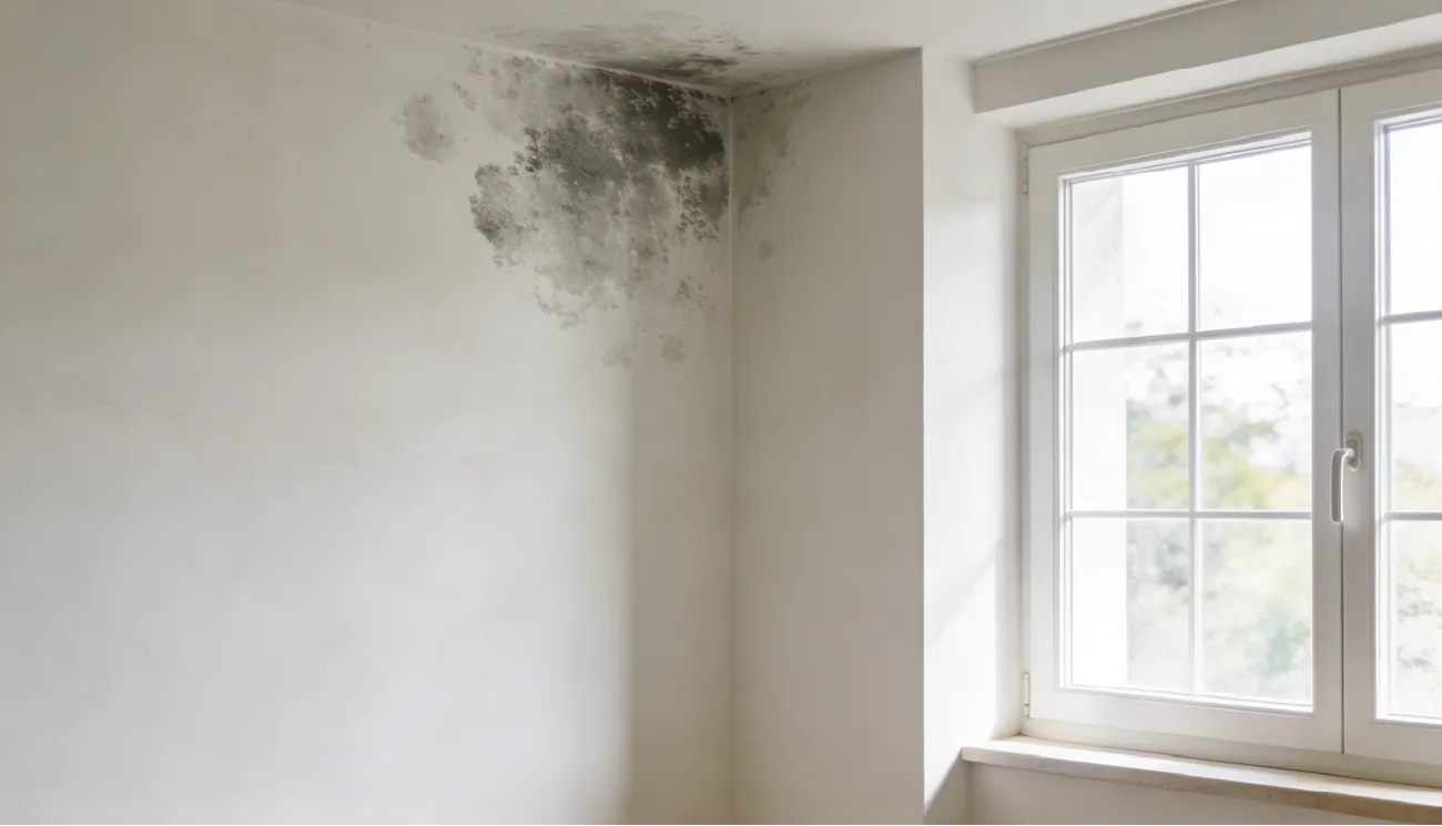 Moho en pared de vivienda en Alcorcón